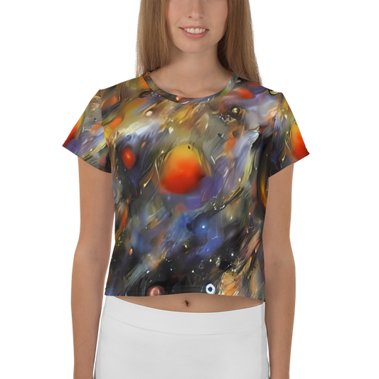 Women's Crop Tee - Brushstroke Blaze