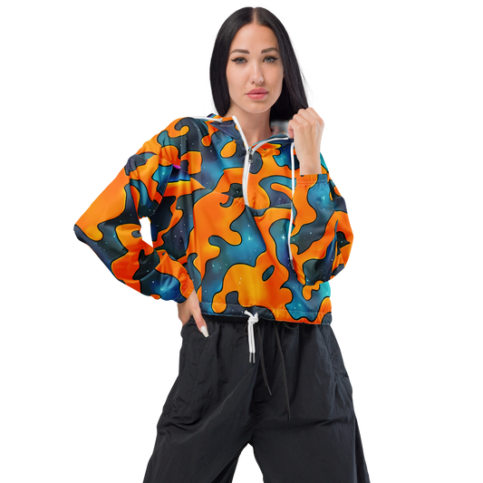 Women's Cropped Windbreaker - Criswell Cosmos