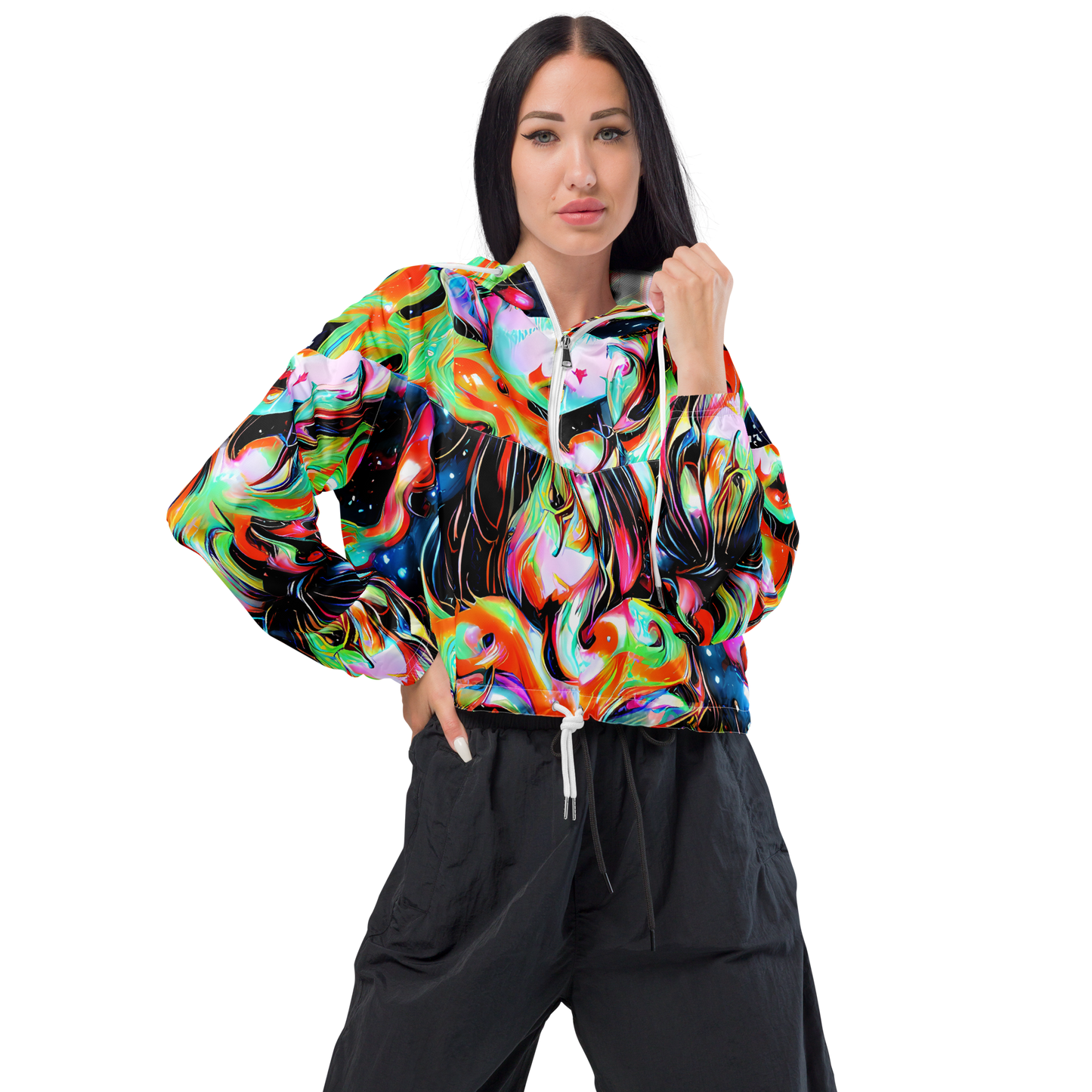 Women's Cropped Windbreaker - Viveros Vortex