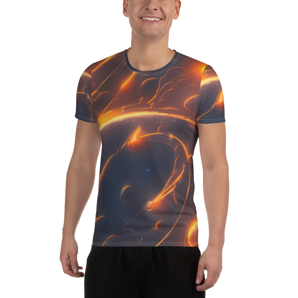 Men's Athletic T-Shirt - Inferno Spirals