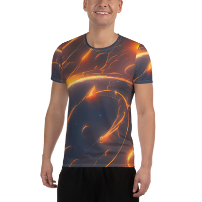 Men's Athletic T-Shirt - Inferno Spirals