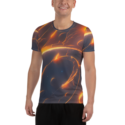 Men's Athletic T-Shirt - Inferno Spirals