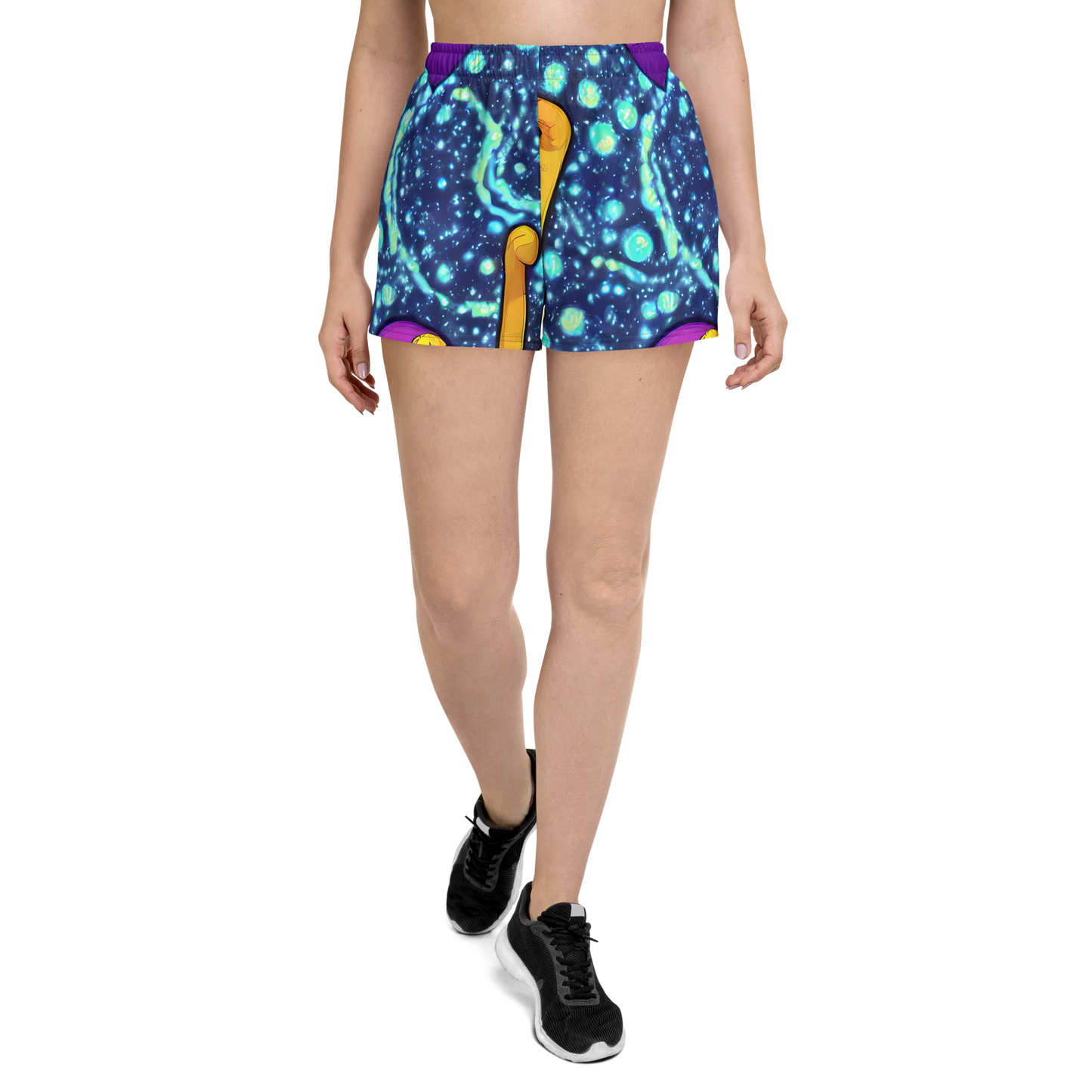 Women’s Athletic Shorts - Cosmic Siblings