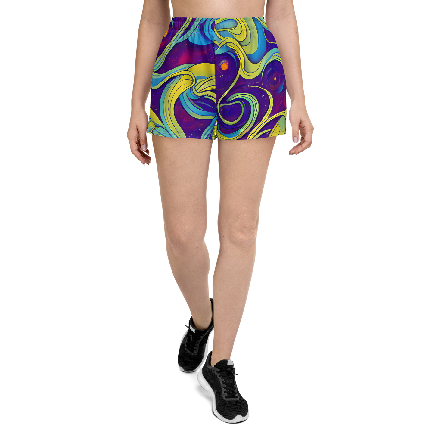 Women’s Athletic Shorts - Stellar Swirls