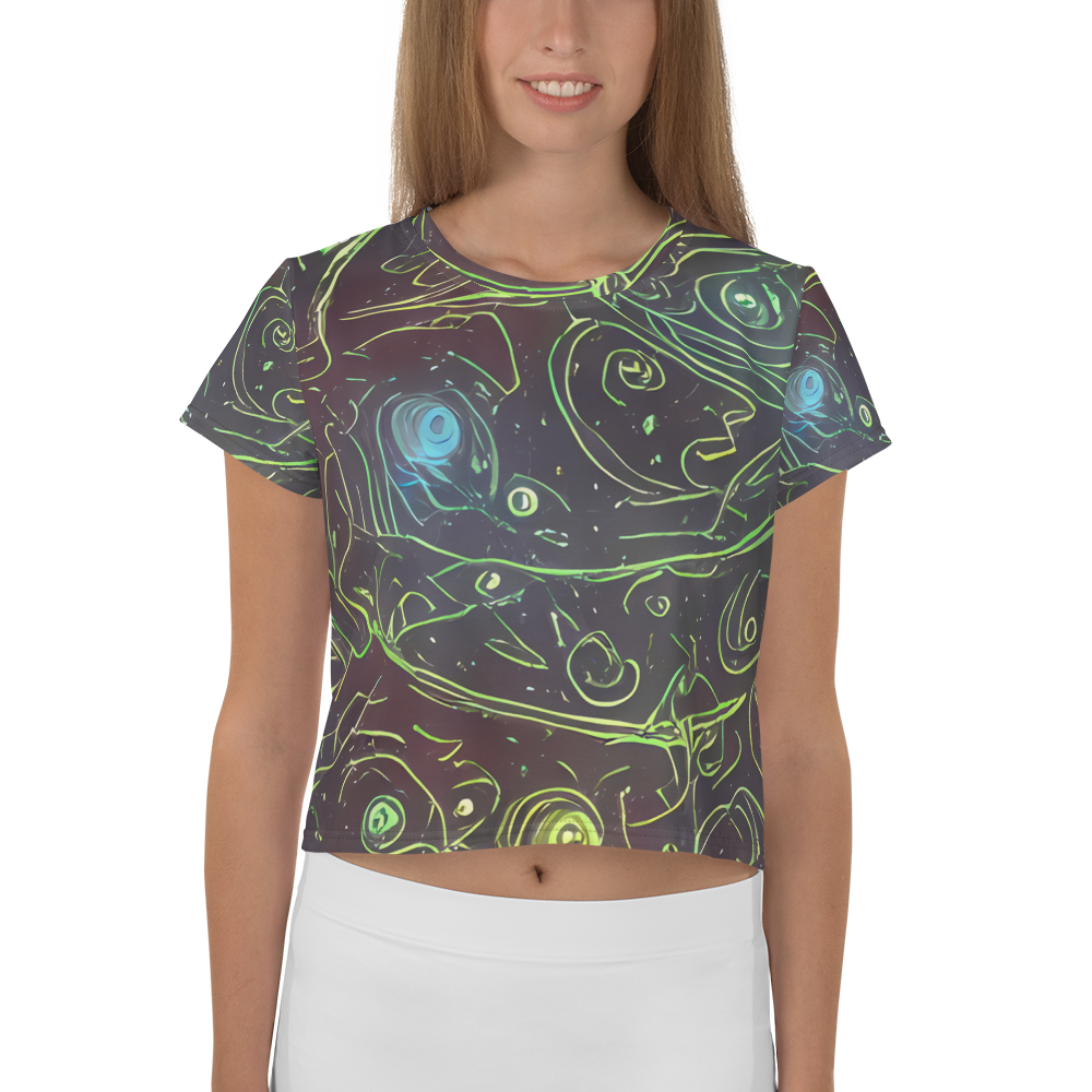 Women's Crop Tee - Starfield Scrolls