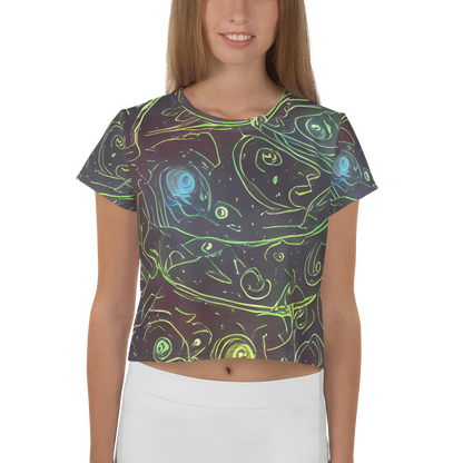 Women's Crop Tee - Starfield Scrolls