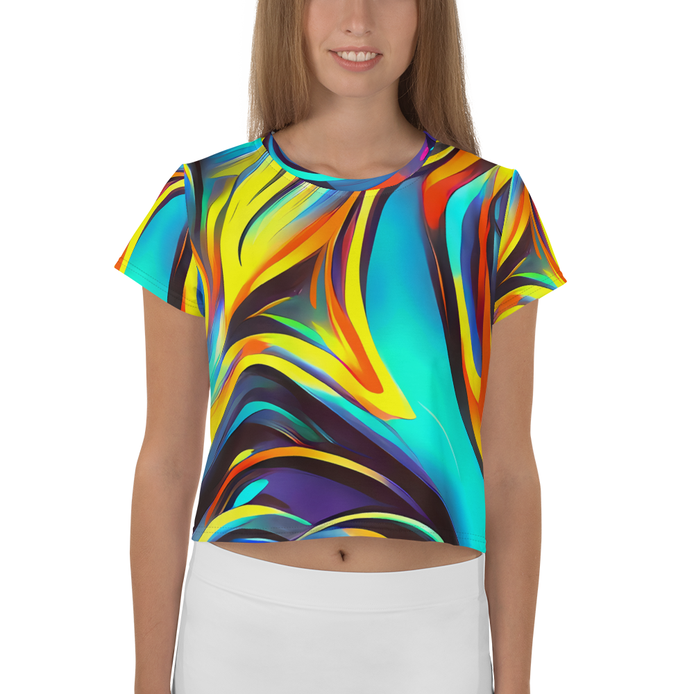 Women's Crop Tee - Cyber Surge