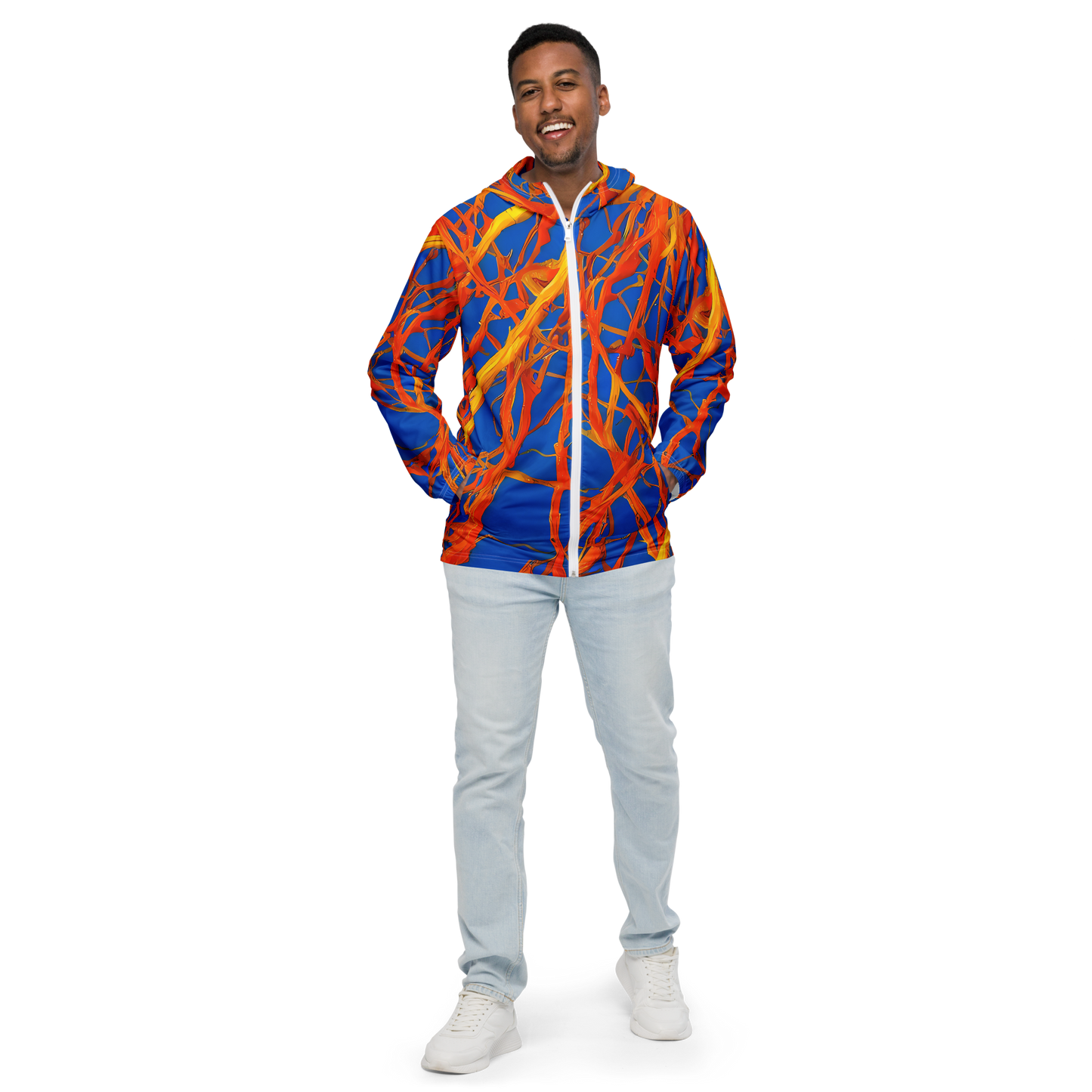 Men's Windbreaker - Vivid Plexus