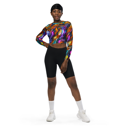 Long Sleeve Crop Top - Guiard's Whirl