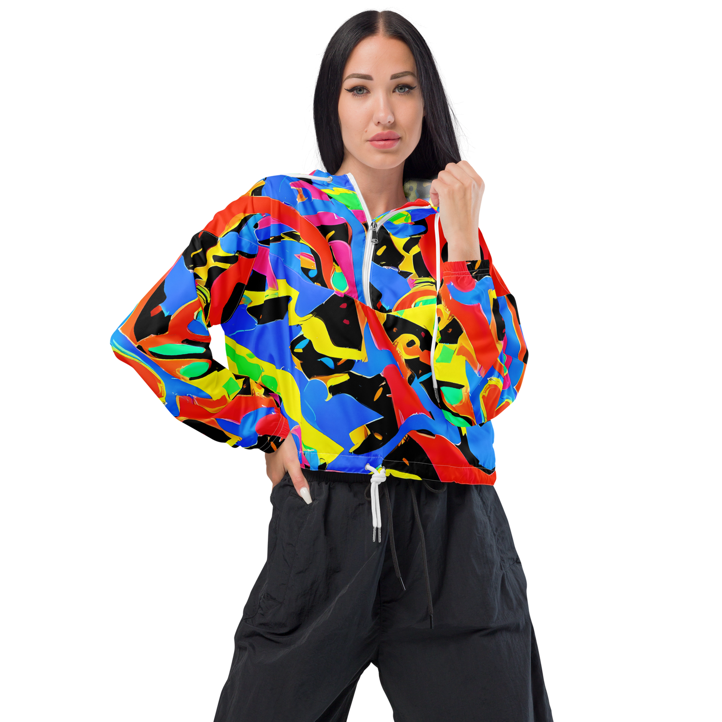 Women's Cropped Windbreaker - Orbit Opus