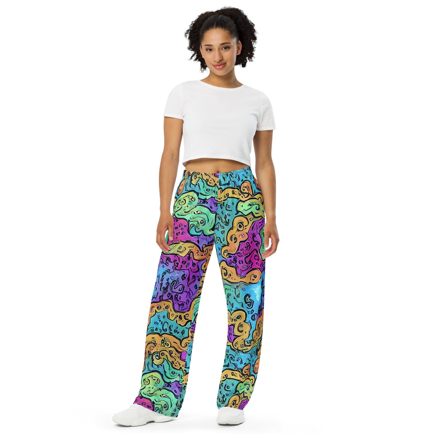 Wide-Leg Pants - Intergalactic Graffiti