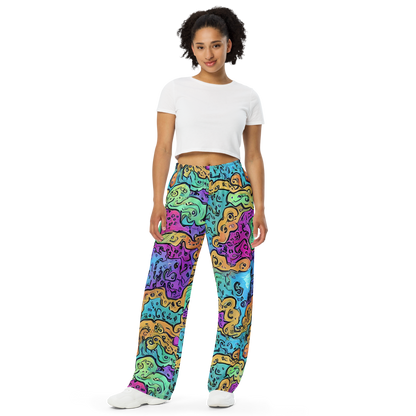 Wide-Leg Pants - Intergalactic Graffiti