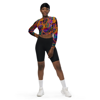 Long Sleeve Crop Top - Spectral Weave