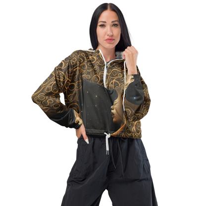 Women's Cropped Windbreaker - Ethereal Coils