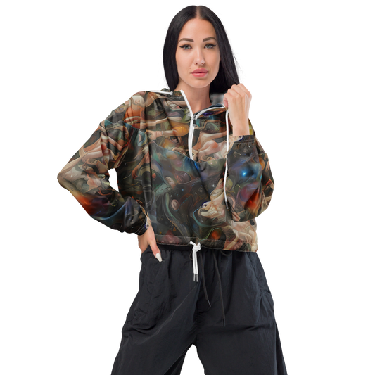 Women's Cropped Windbreaker - Copper Swirl