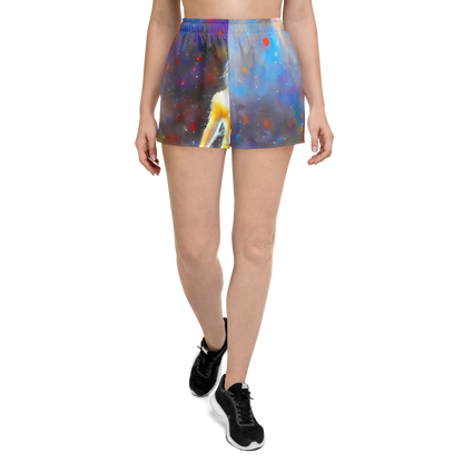 Women’s Athletic Shorts - Impressionist Drift