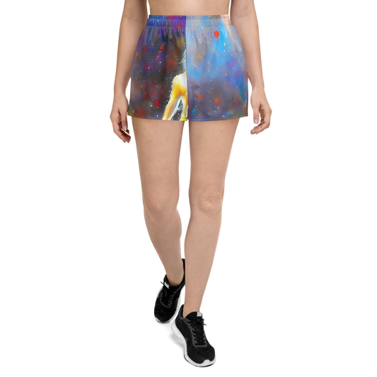 Women’s Athletic Shorts - Impressionist Drift