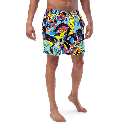 Swim Trunks - Brown Brushwork