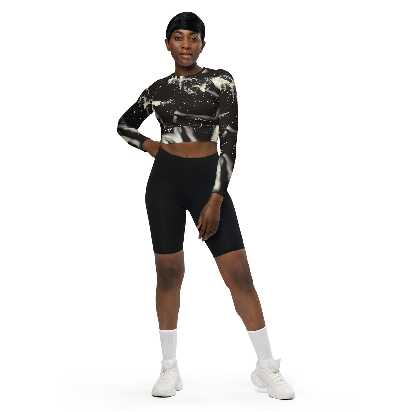 Long Sleeve Crop Top - Newton's Silhouette