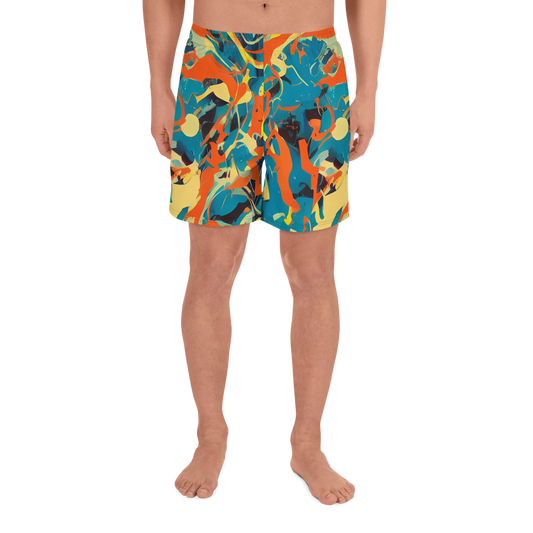 Men's Athletic Shorts - Abstract Tango