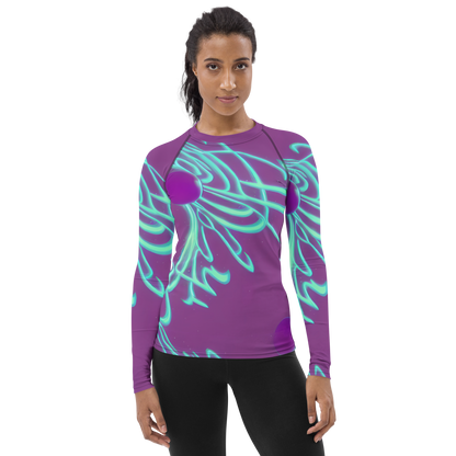 Women's Rash Guard - Neon Drift