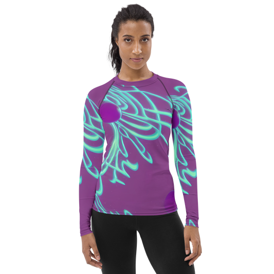 Women's Rash Guard - Neon Drift