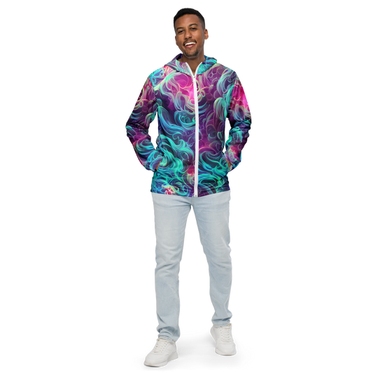 Men's Windbreaker - Galactic Bloom