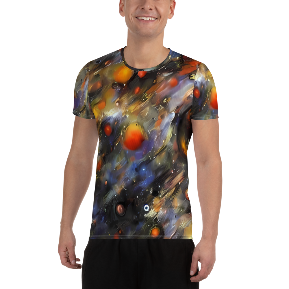 Men's Athletic T-Shirt - Brushstroke Blaze