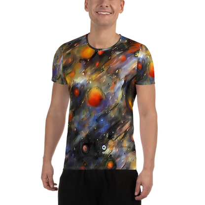 Men's Athletic T-Shirt - Brushstroke Blaze