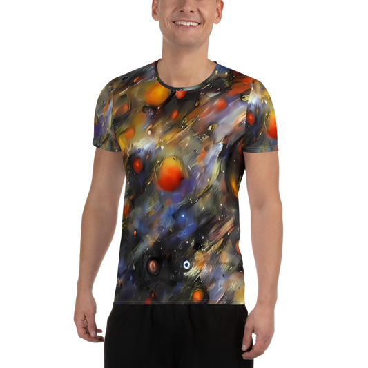 Men's Athletic T-Shirt - Brushstroke Blaze