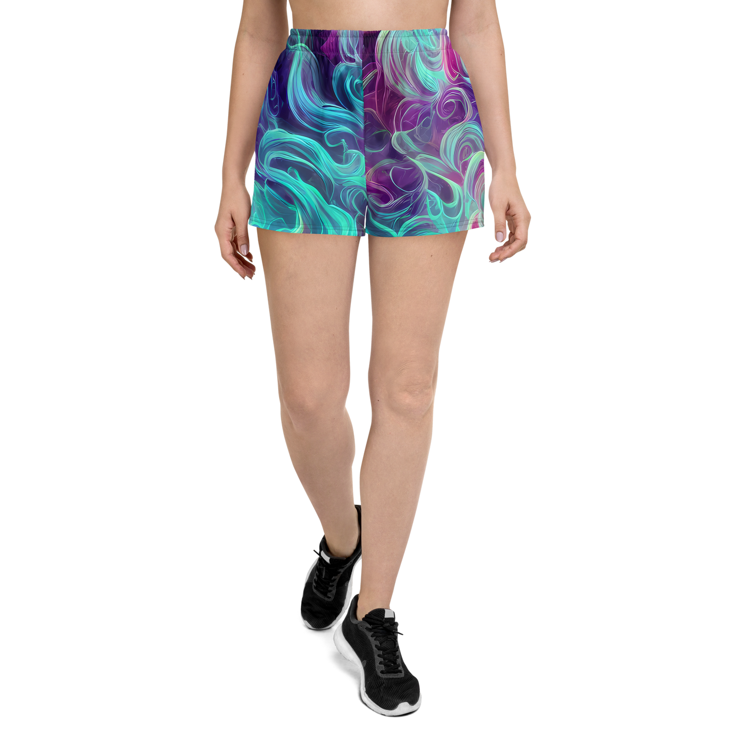 Women’s Athletic Shorts - Galactic Bloom