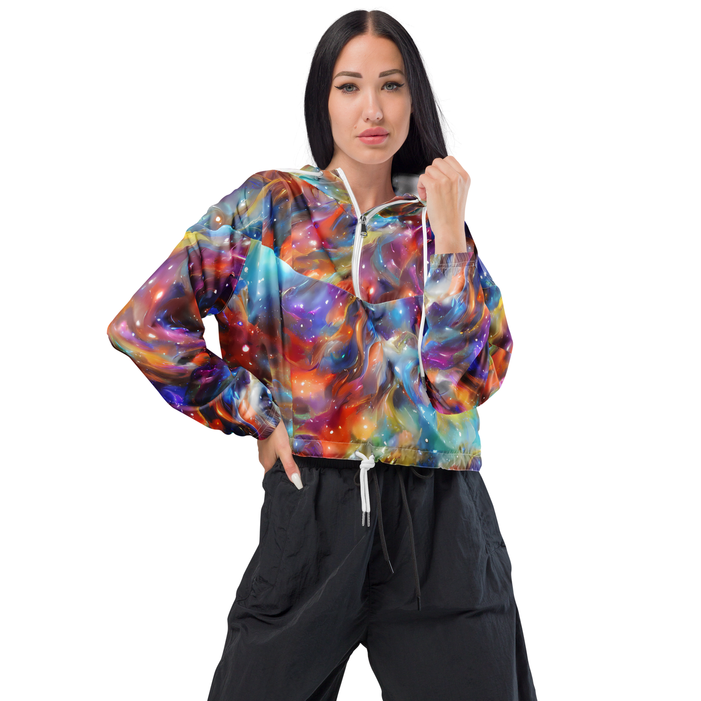 Women's Cropped Windbreaker - Esao's Eddies