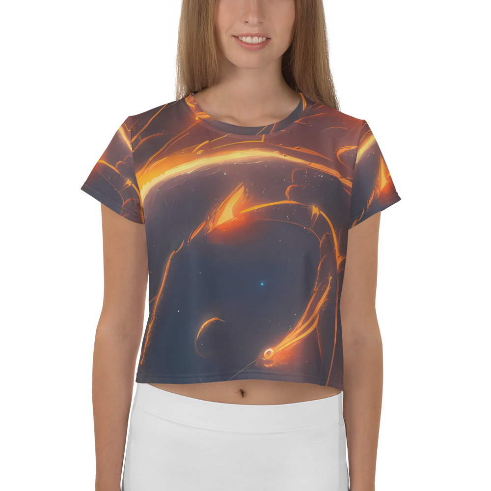 Women's Crop Tee - Inferno Spirals