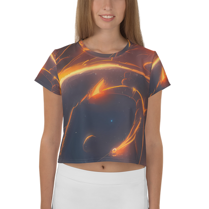 Women's Crop Tee - Inferno Spirals