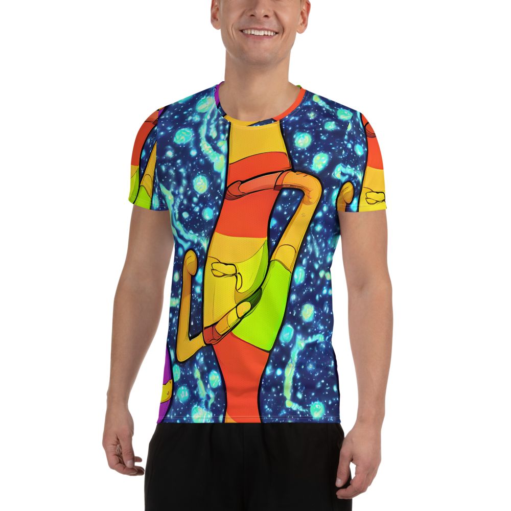 Men's Athletic T-Shirt - Cosmic Siblings