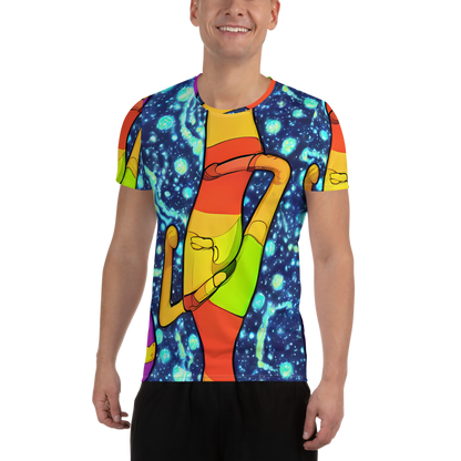 Men's Athletic T-Shirt - Cosmic Siblings