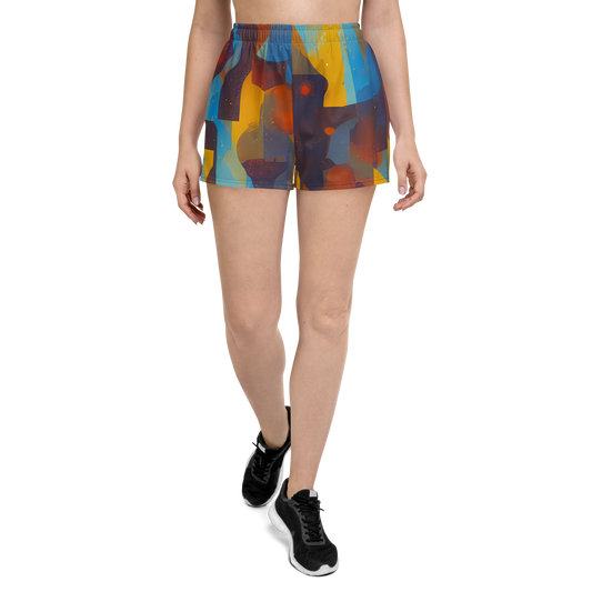 Women’s Athletic Shorts - Cubist Dusk