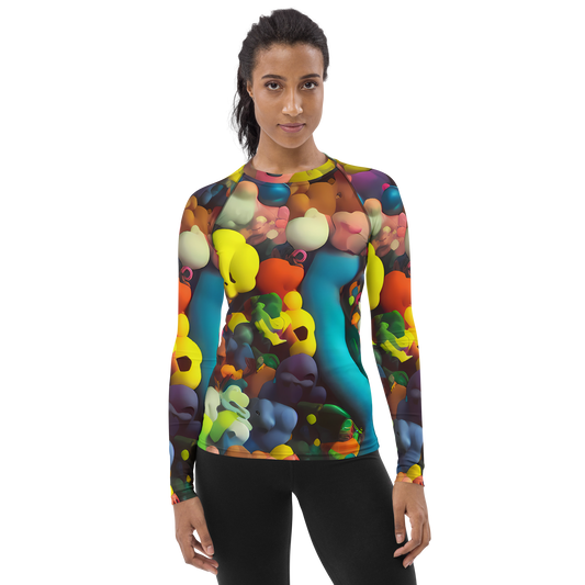 Women's Rash Guard - Bubble Pop Art