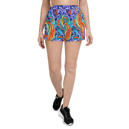 Women’s Athletic Shorts - Galactic Waves