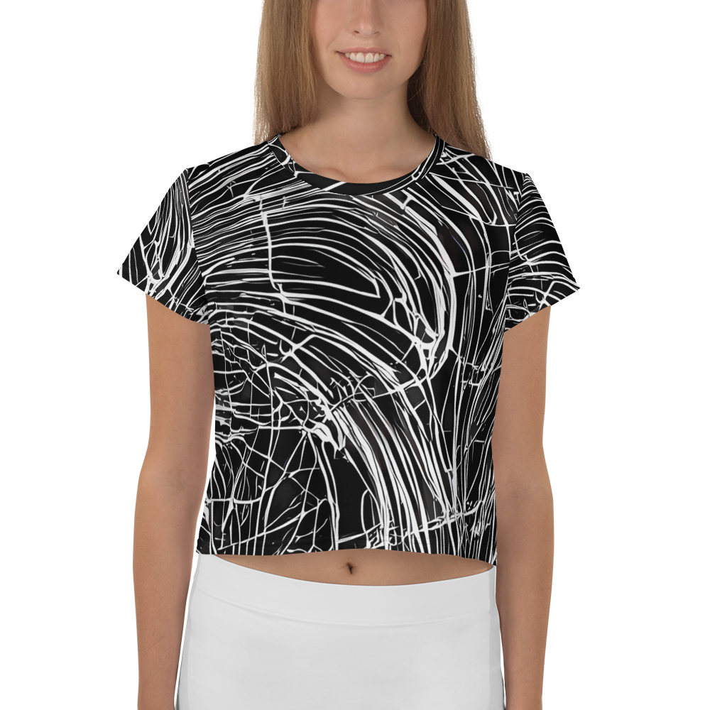 Women's Crop Tee - Biomech Spiral