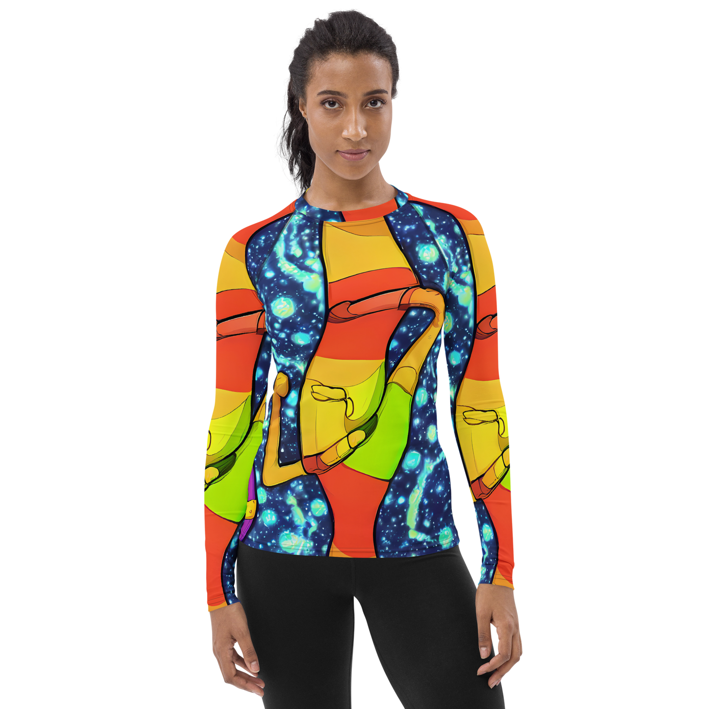 Women's Rash Guard - Cosmic Siblings