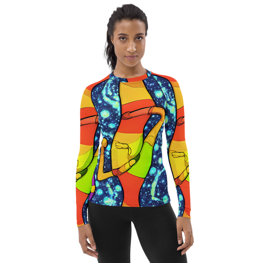 Women's Rash Guard - Cosmic Siblings