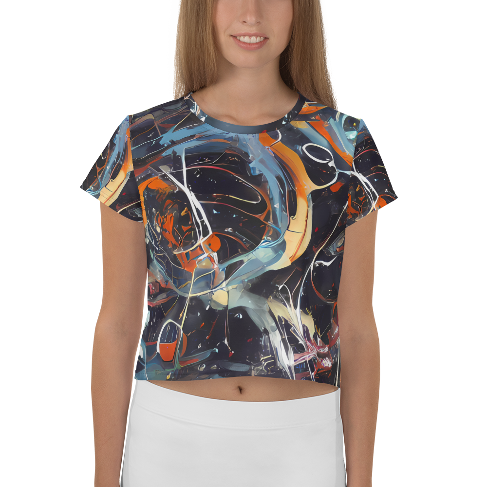 Women's Crop Tee - Neo-Splash Labyrinth