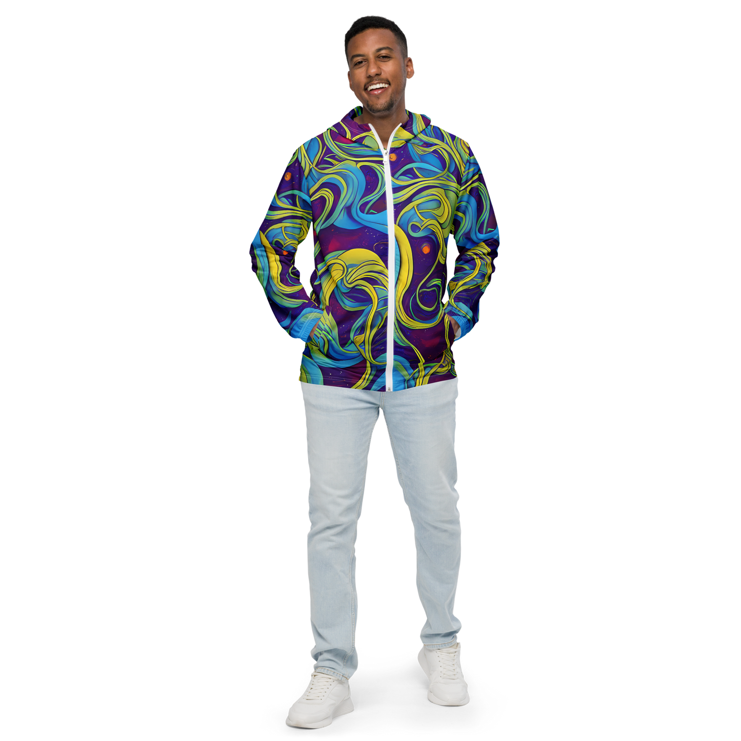 Men's Windbreaker - Stellar Swirls