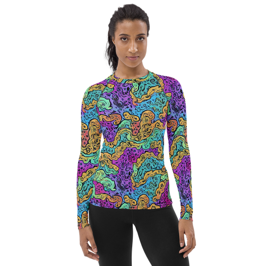 Women's Rash Guard - Intergalactic Graffiti