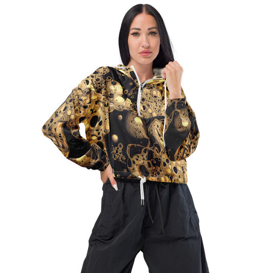 Women's Cropped Windbreaker - Baroque Orbit