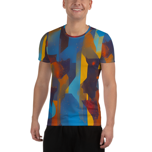 Men's Athletic T-Shirt - Cubist Dusk