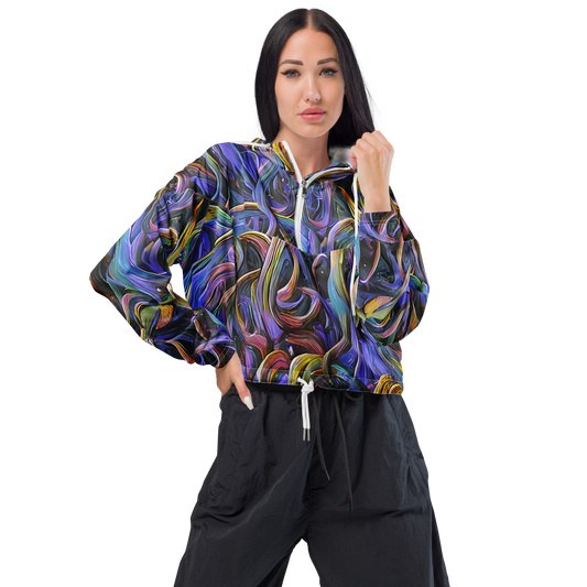 Women's Cropped Windbreaker - Tanning Twirl