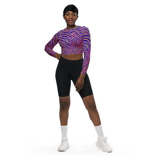 Long Sleeve Crop Top - Vortex Strands