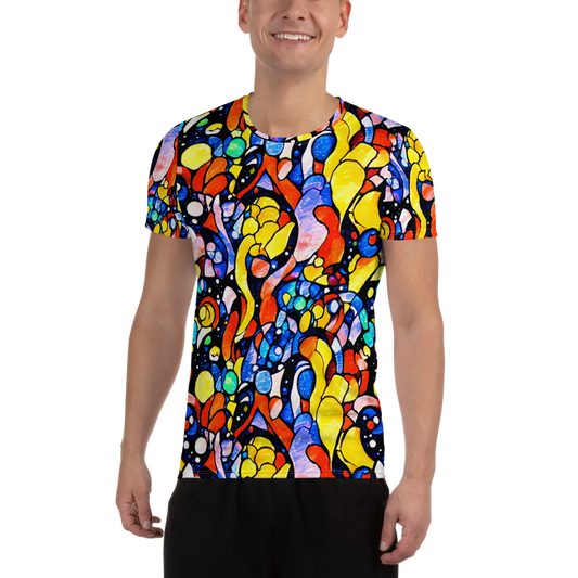 Men's Athletic T-Shirt - Supernova Symphony